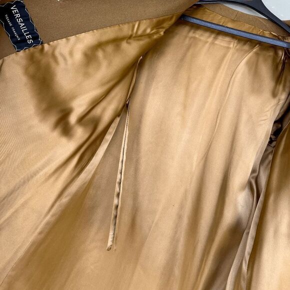 1950s Versailles Olive Wool Swing Coat Persian Lamb Fur Collar Union Made Canada - Picture 5 of 13